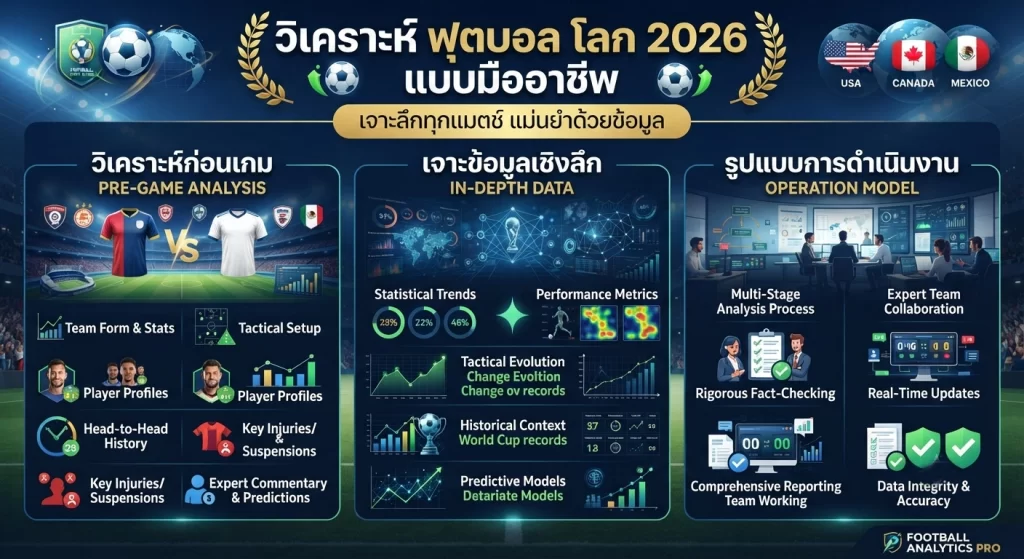 วิเคราะห์ ฟุตบอล โลก 2026 แบบมืออาชีพ
